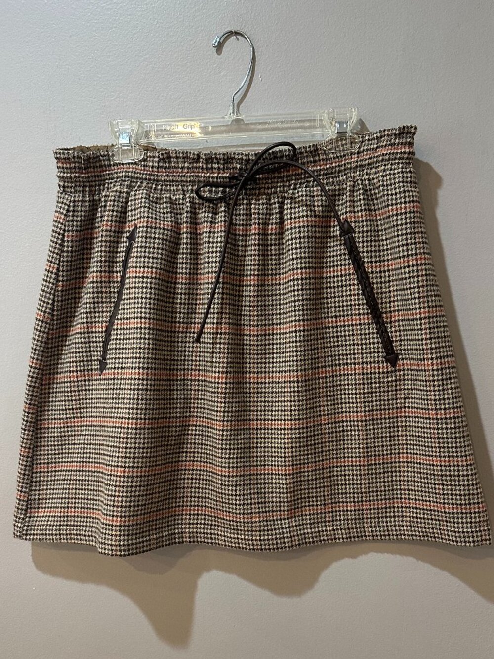 Pomander Place for Tuckernuck Plaid Houndstooth Skirt Size XL